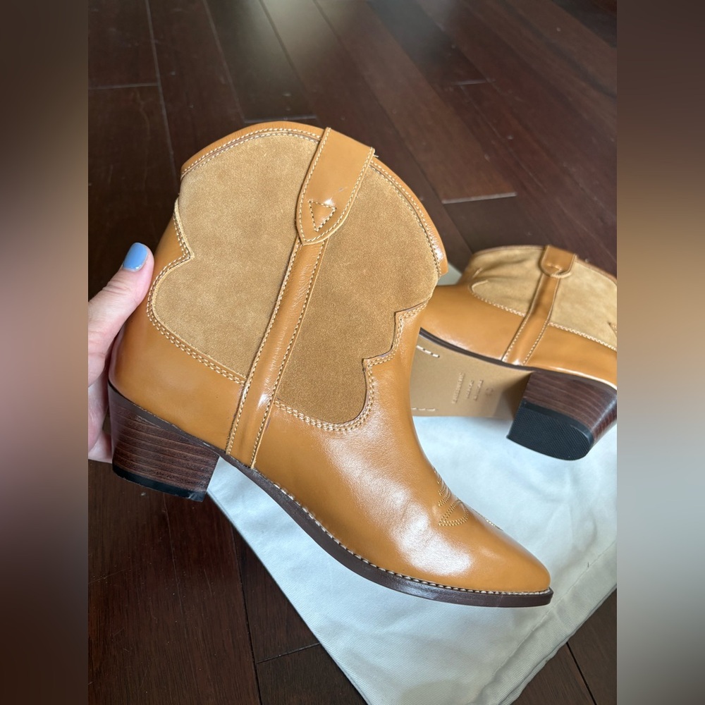 ISABEL MARANT Dewina suede leather cowboy boots US 9 FR 40 New - Picture 6 of 13